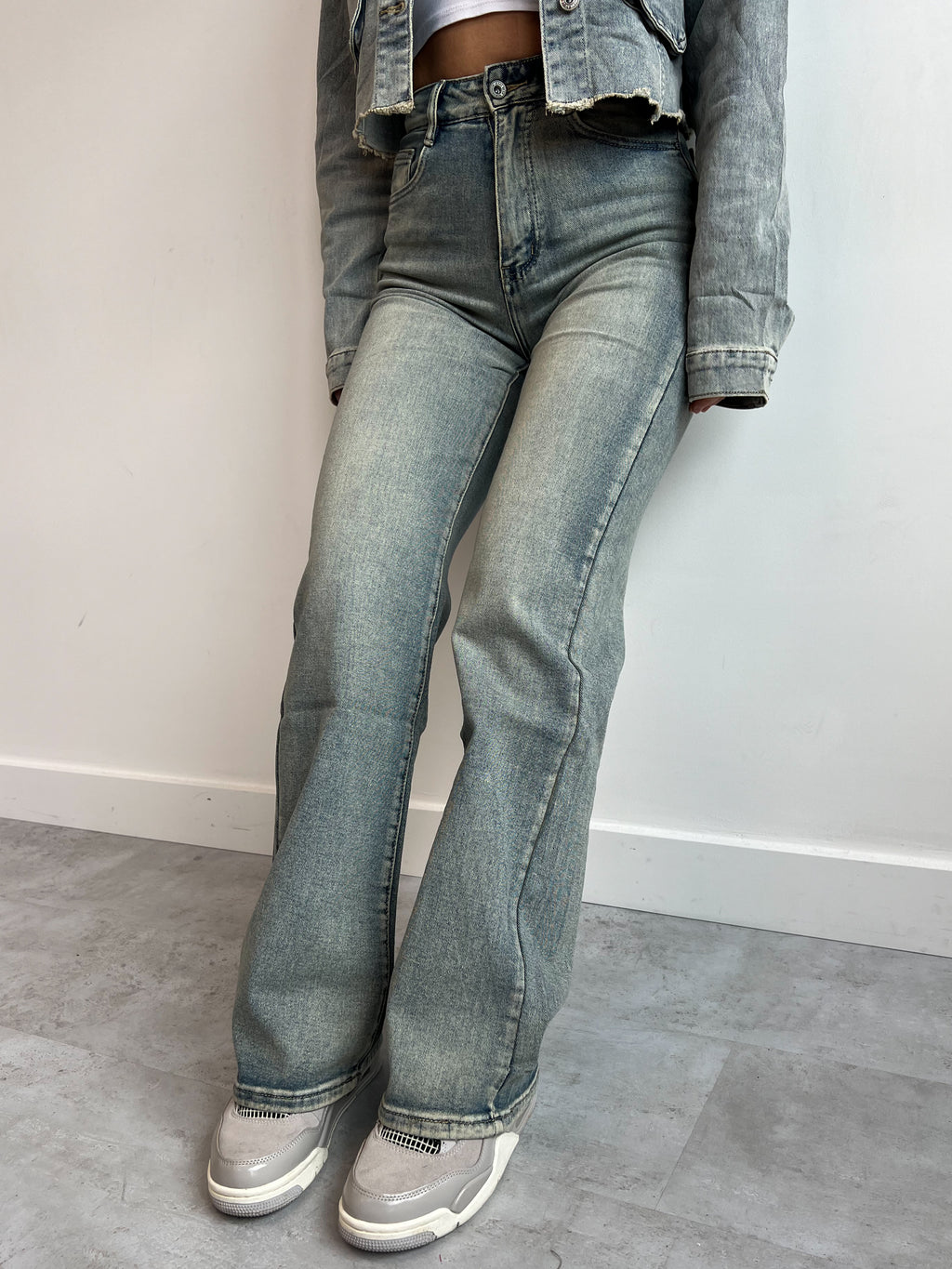 Dehnbare Jeans in Vintage-Waschung
