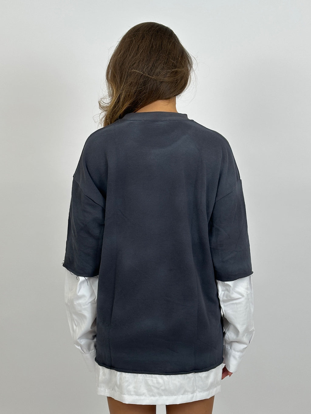 EXCLUSIVE WHITE SHIRT LONGSLEEVE GREY WASH