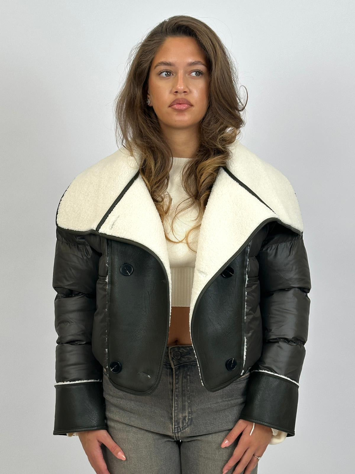 TEDDY LINED PUFFER ARMY