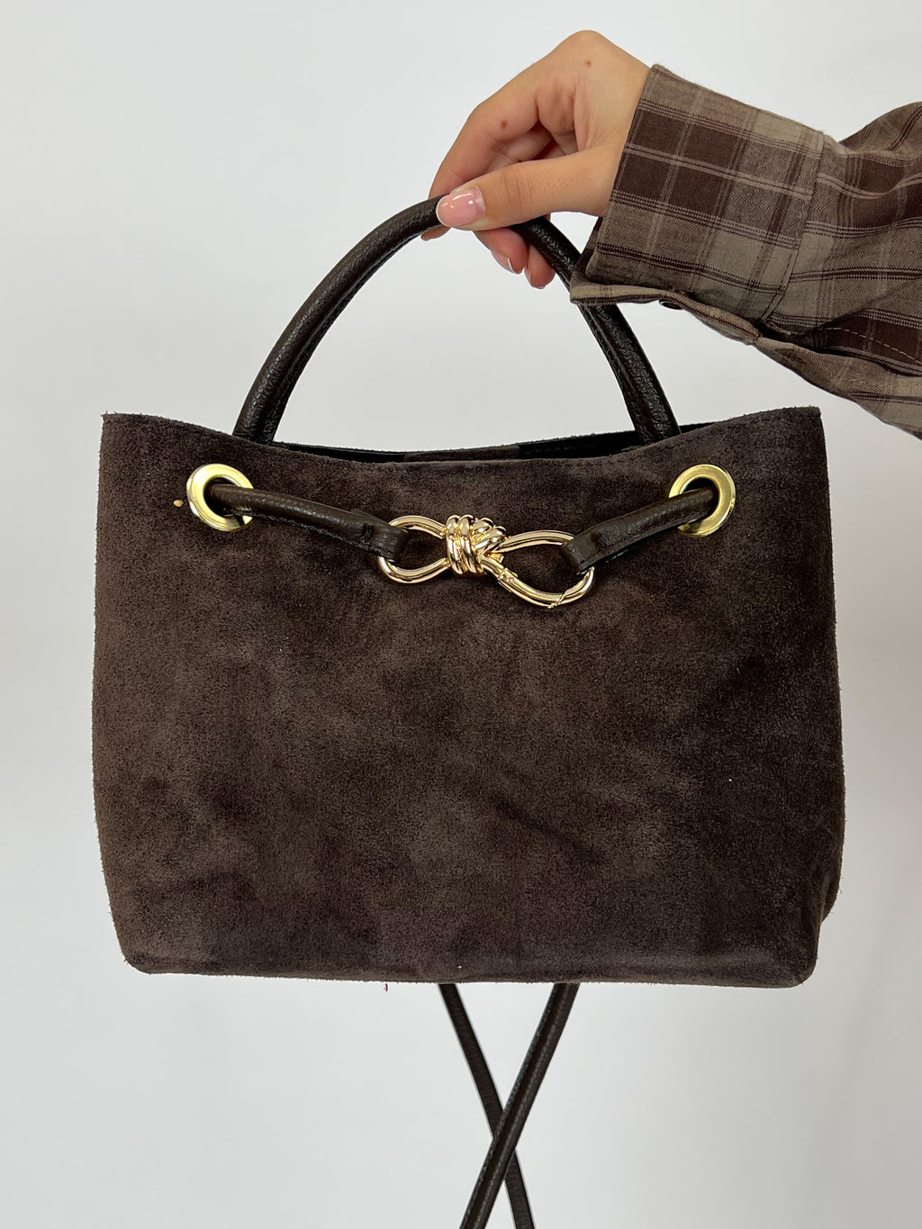 ADRIANA REAL SUÈDE BAG CHOCO