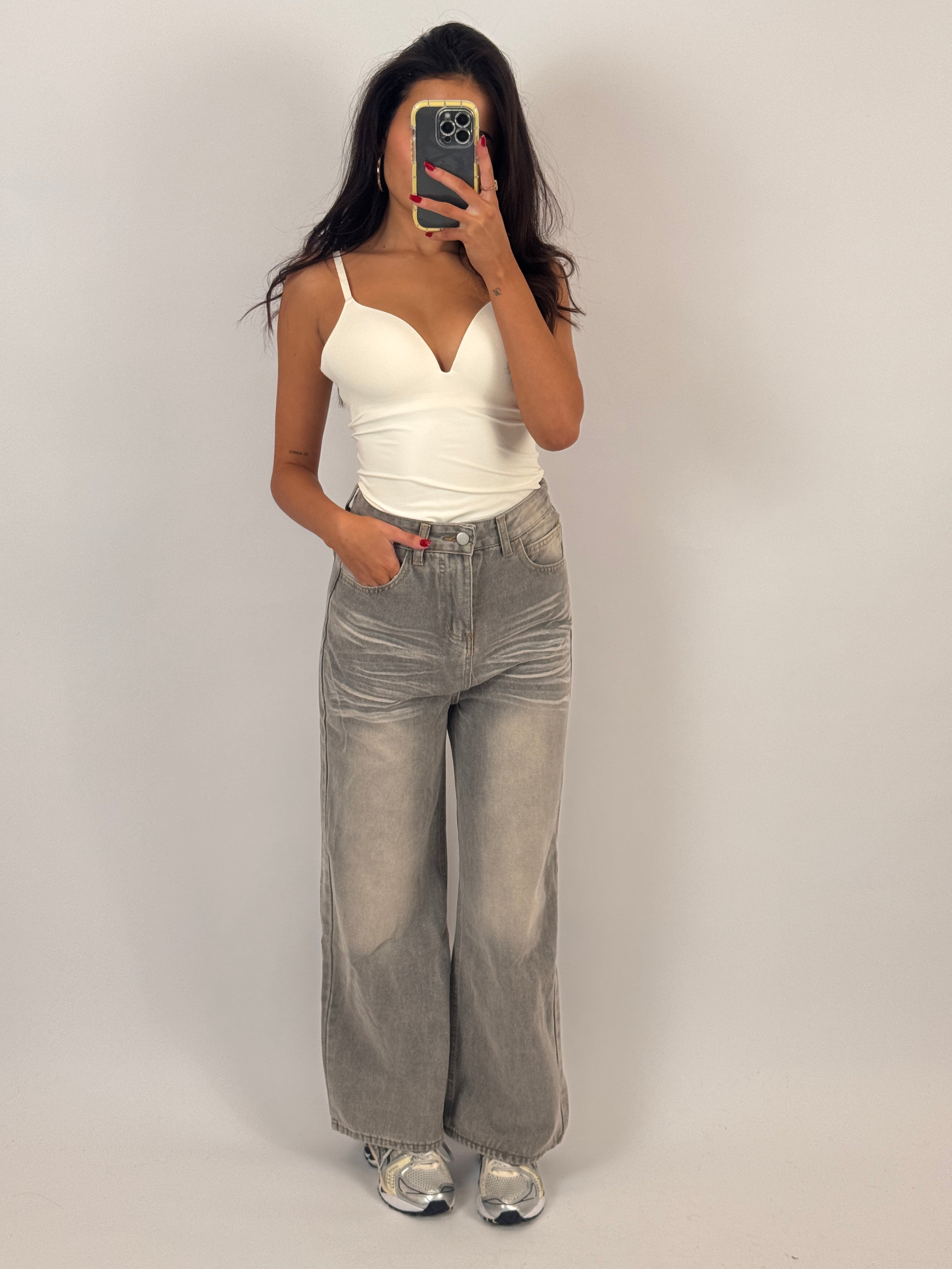 PETITE JEANS GREY SIZE S