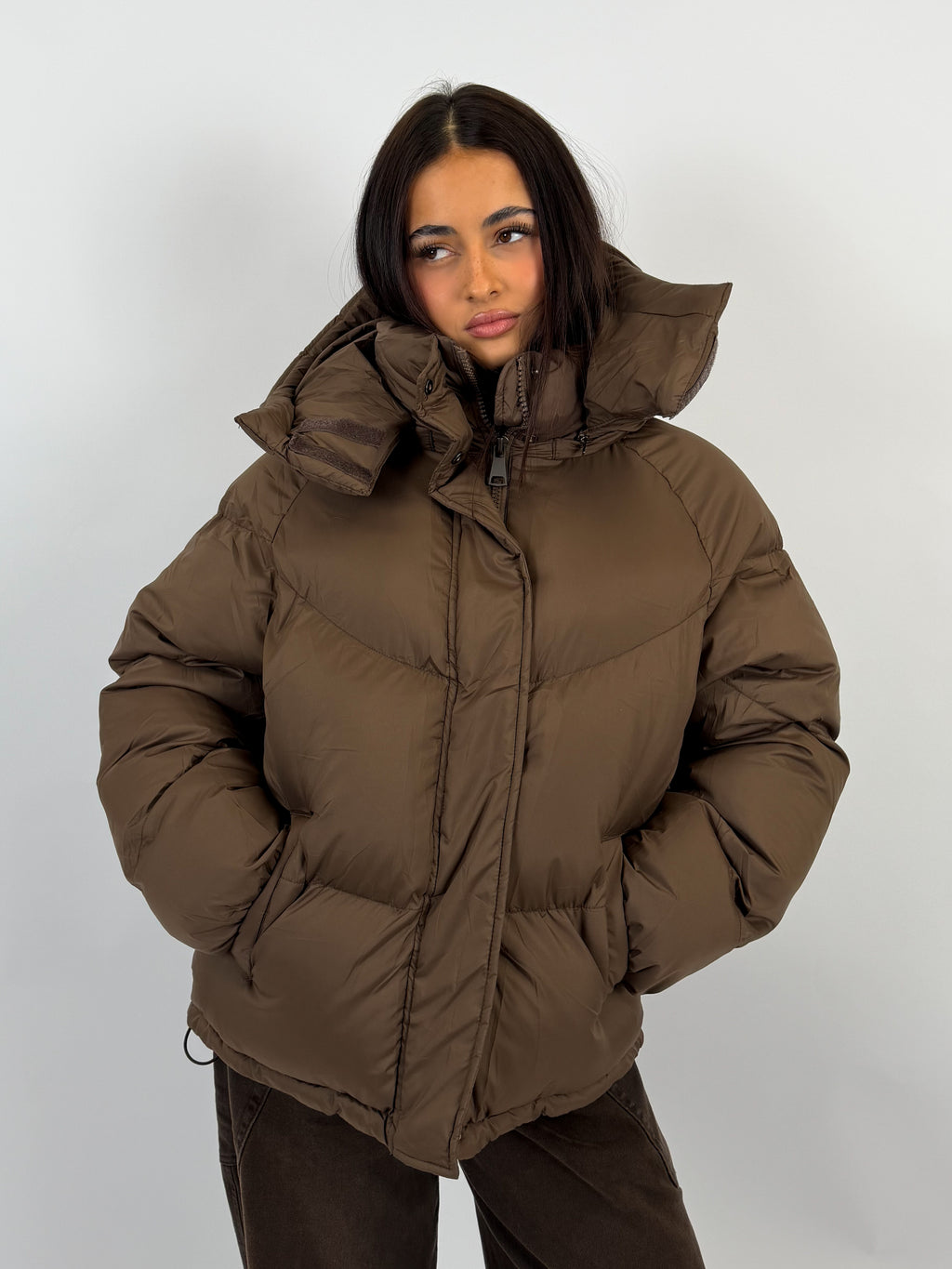 MIDI PUFFER BROWN