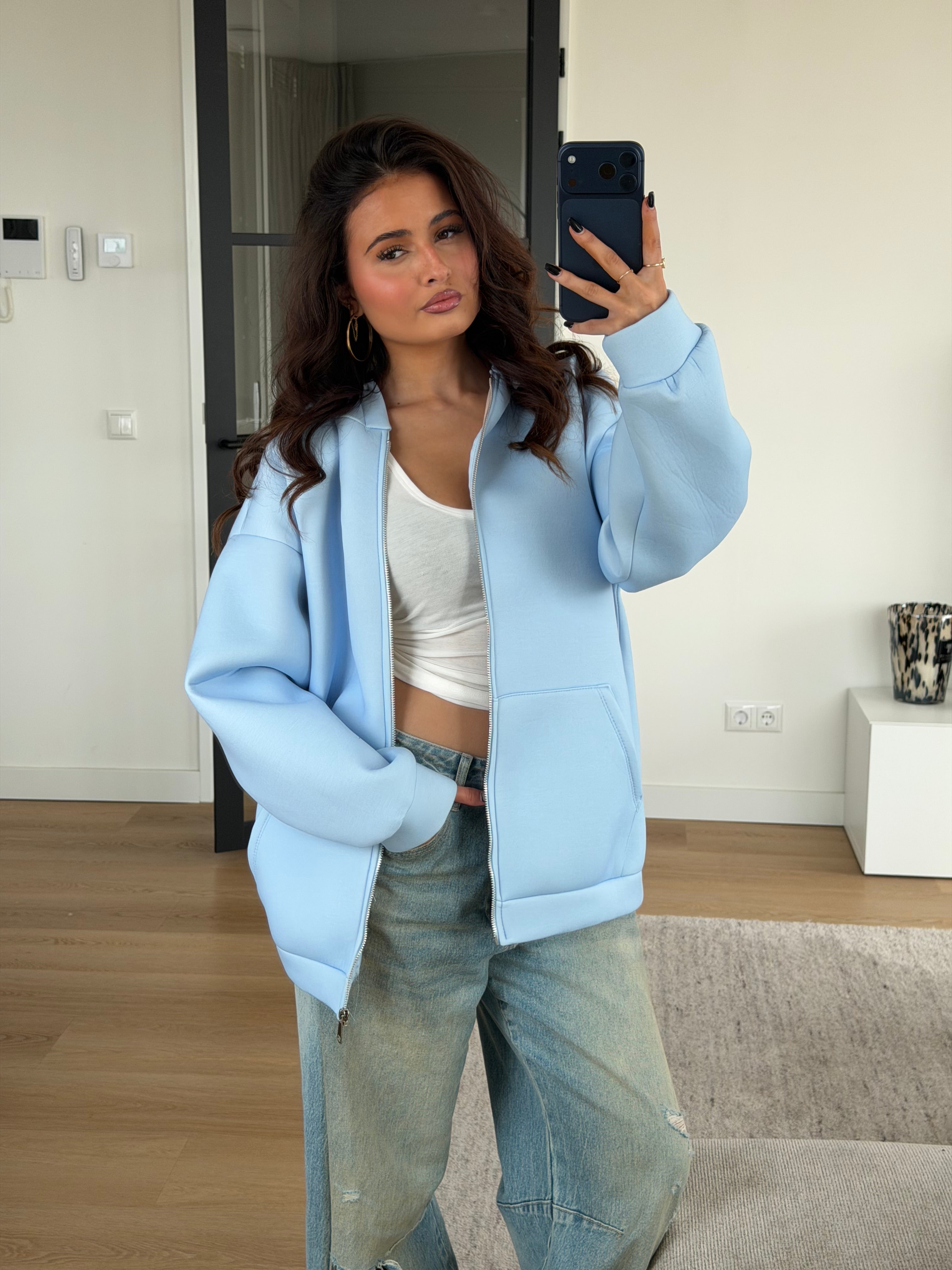 SCUBA ZIP UP BABY BLUE