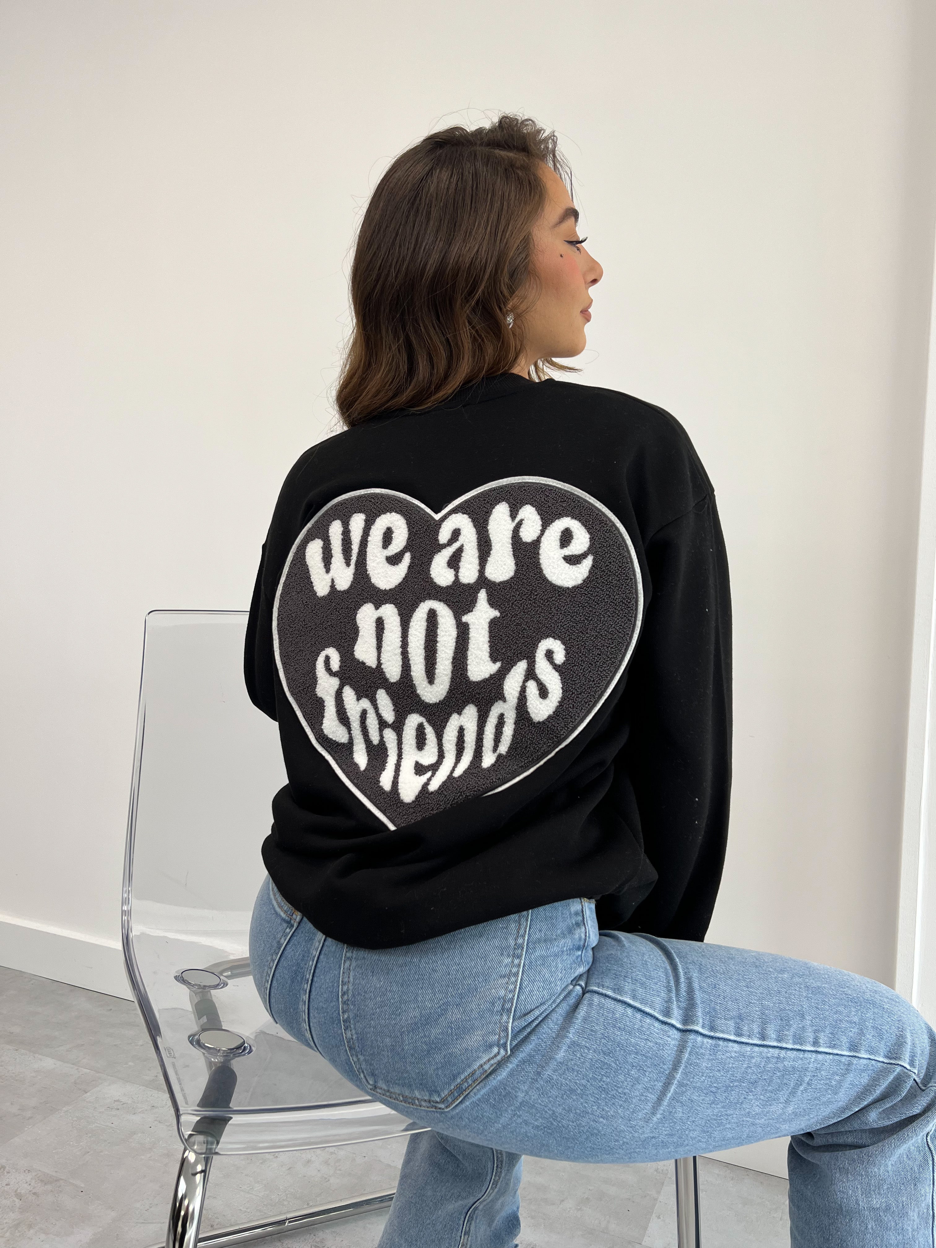 NOT FRIENDS PULLOVER SCHWARZ/GRAU