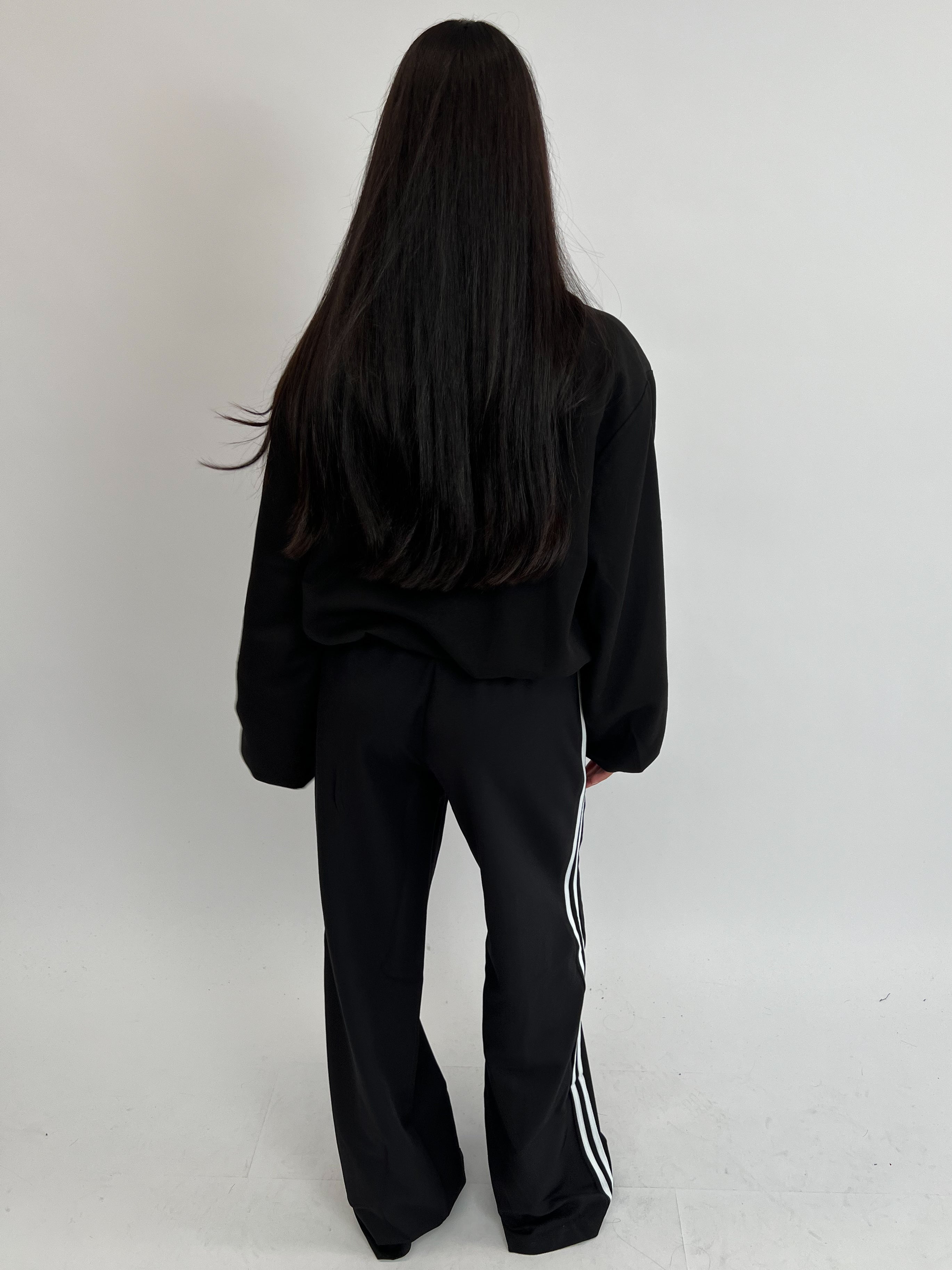 STRIPED PANTALON JOGGER BLACK