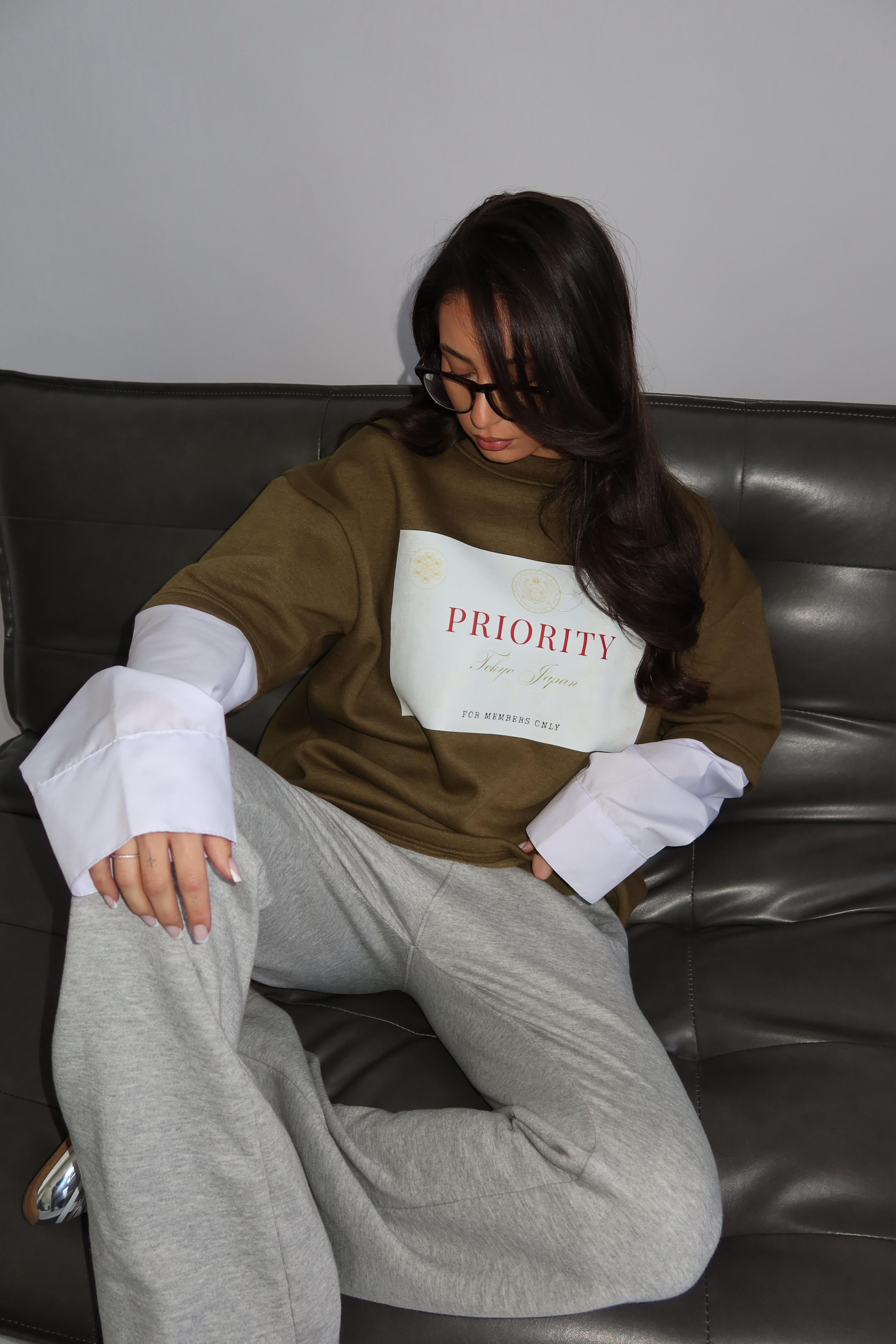 PRIORITY STUDIOS SWEAT LONGSLEEVE GREEN