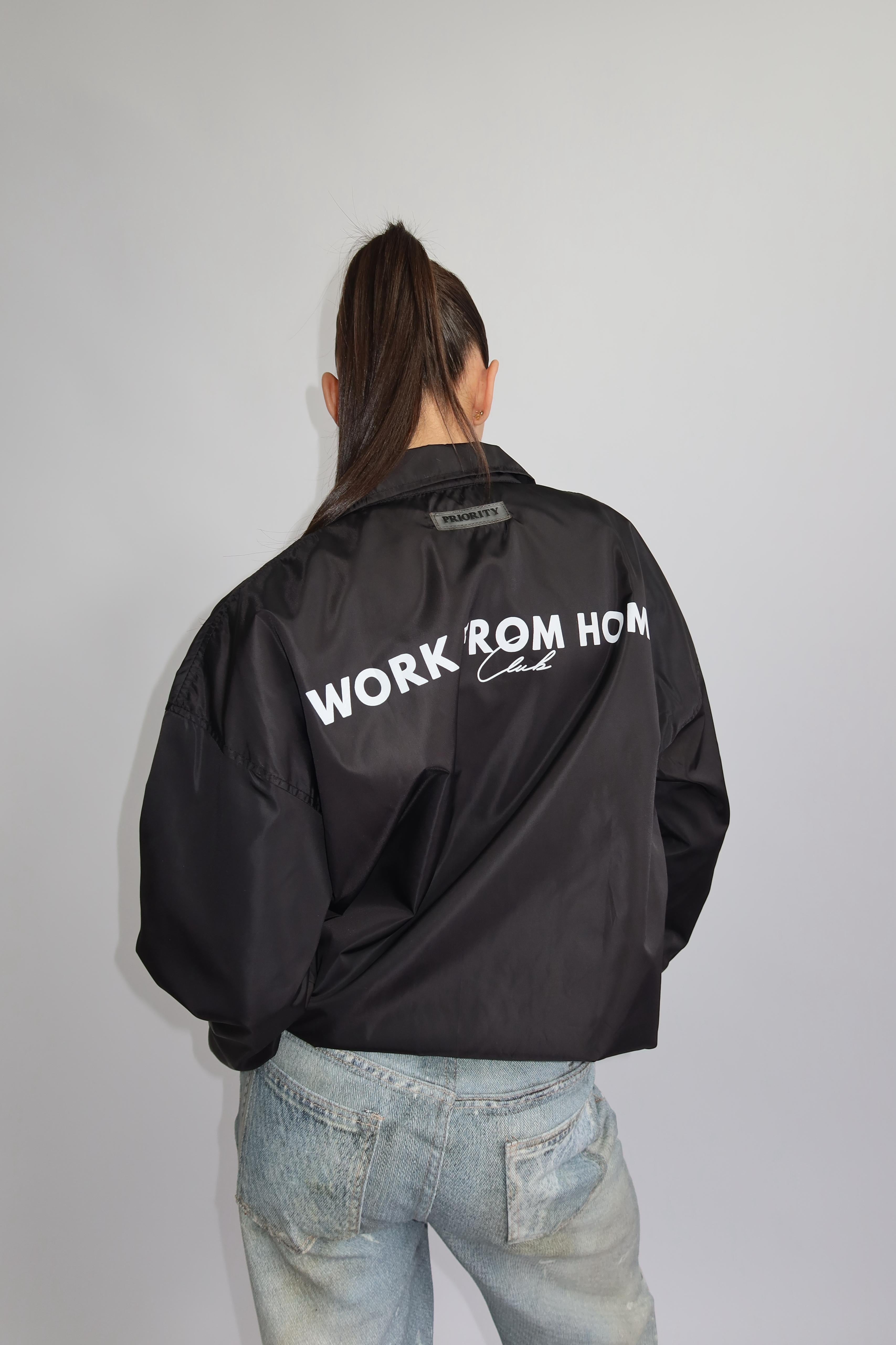 WORK FROM HOME WINDBREAKER JACKET BLACK