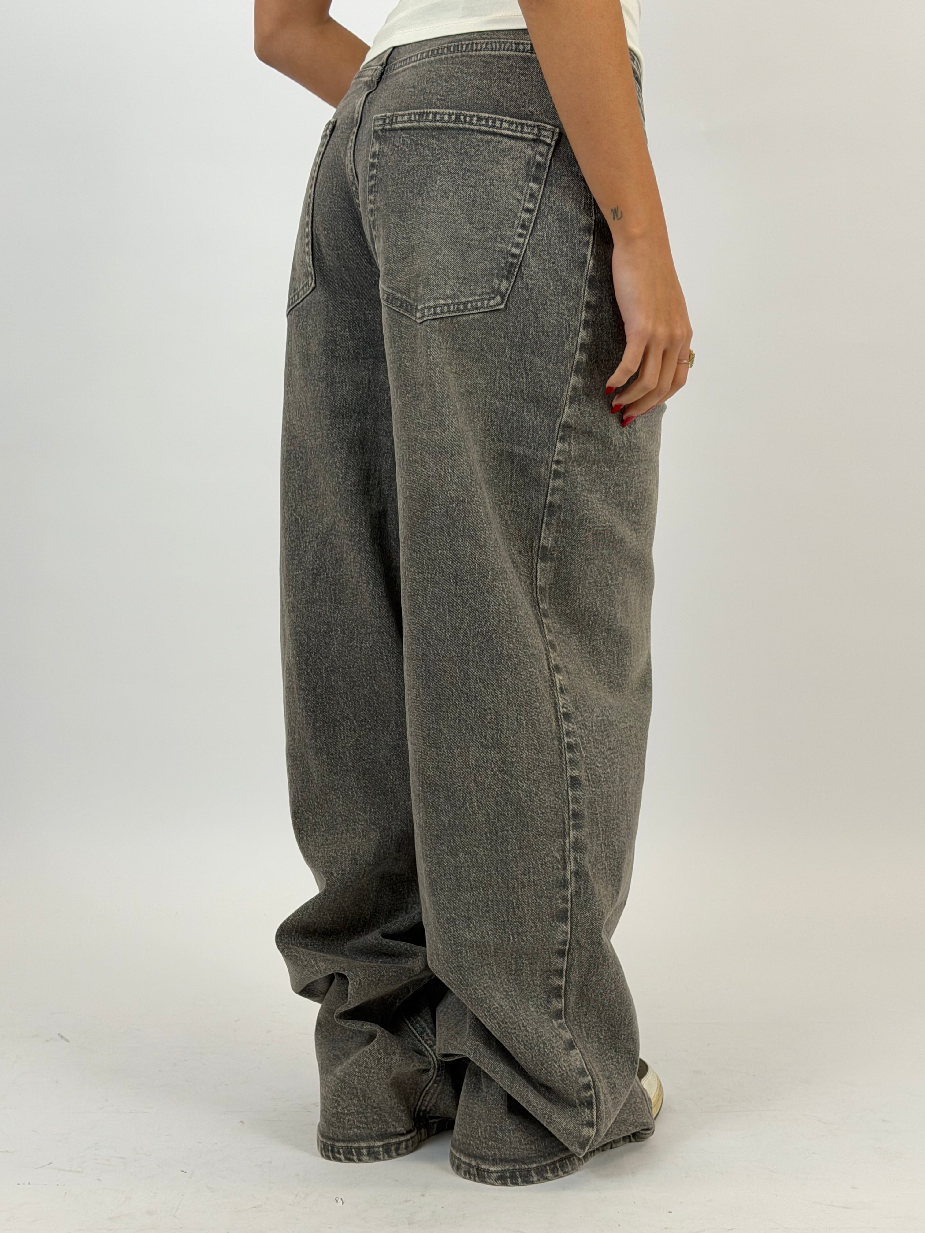 BAGGY EXTRA TALL STRETCH WIDE LEG VINTAGE GREY