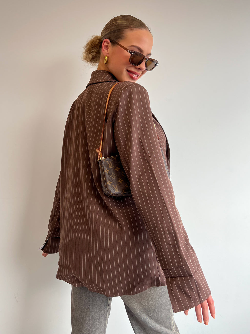 DAD BLAZER CHOCO STRIPE