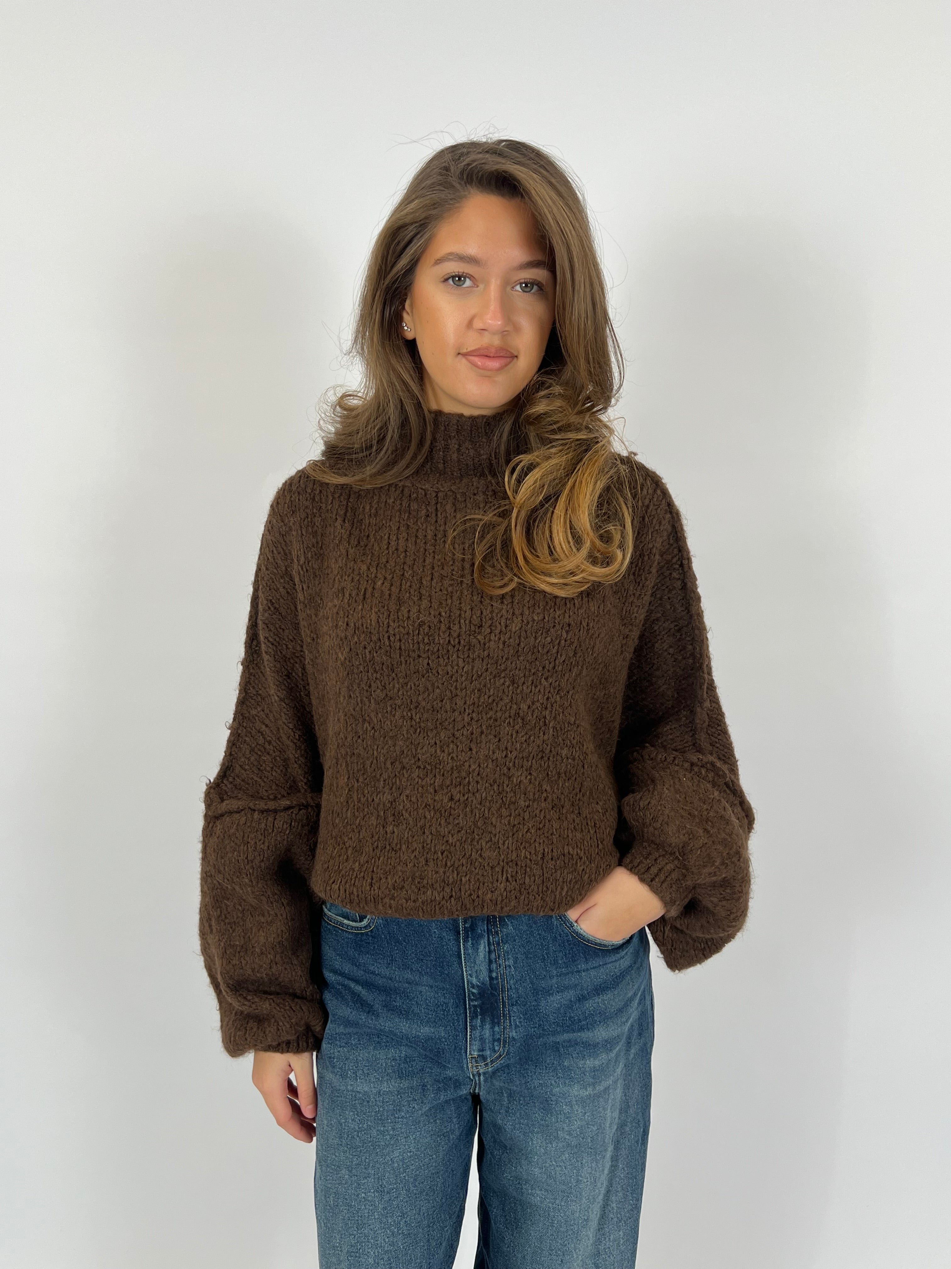 BIG WOOL KNIT CHOCO