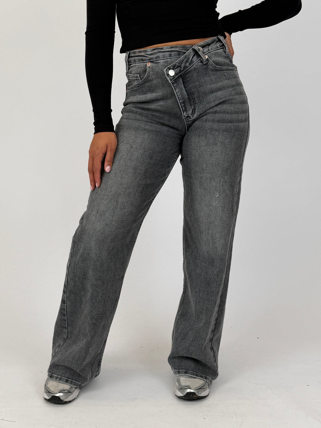 ASLI ASYMMETRIC WIDE LEG GREY H850-3