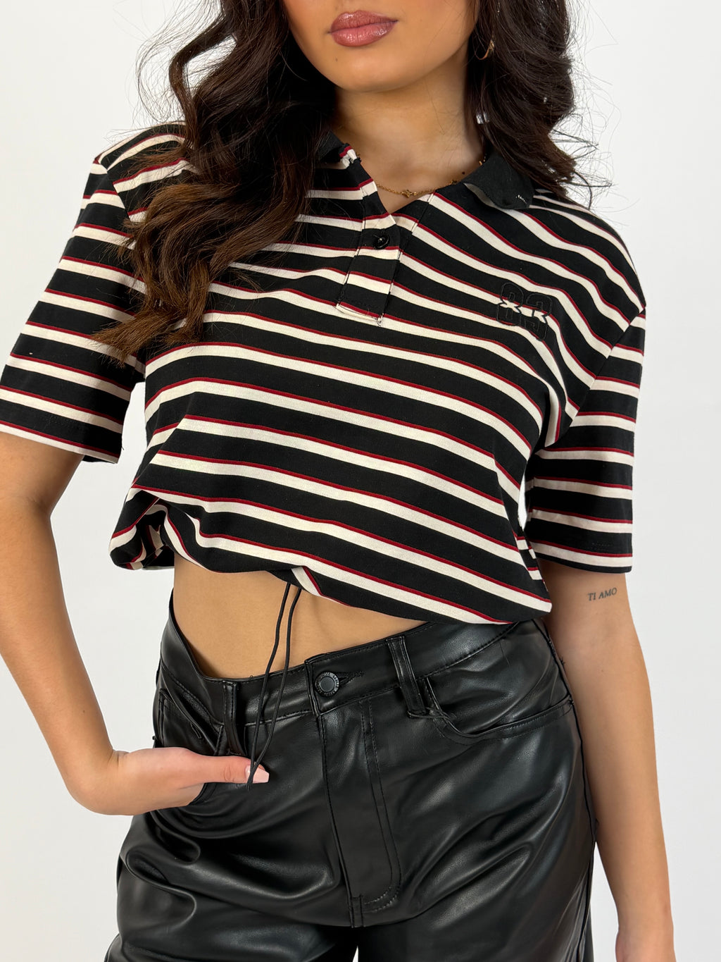 ADJUSTABLE POLO BLACK/RED