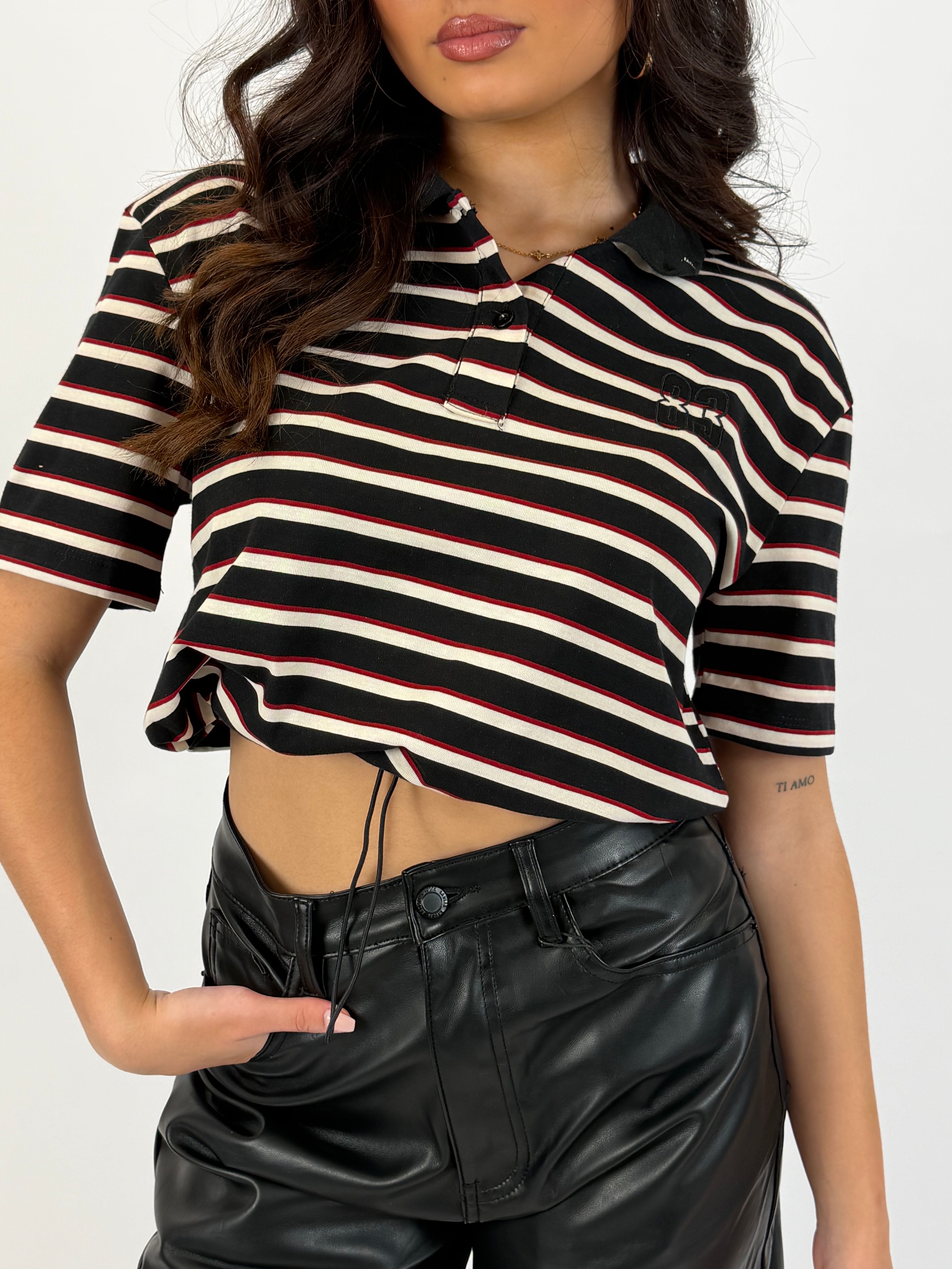 ADJUSTABLE POLO BLACK/RED