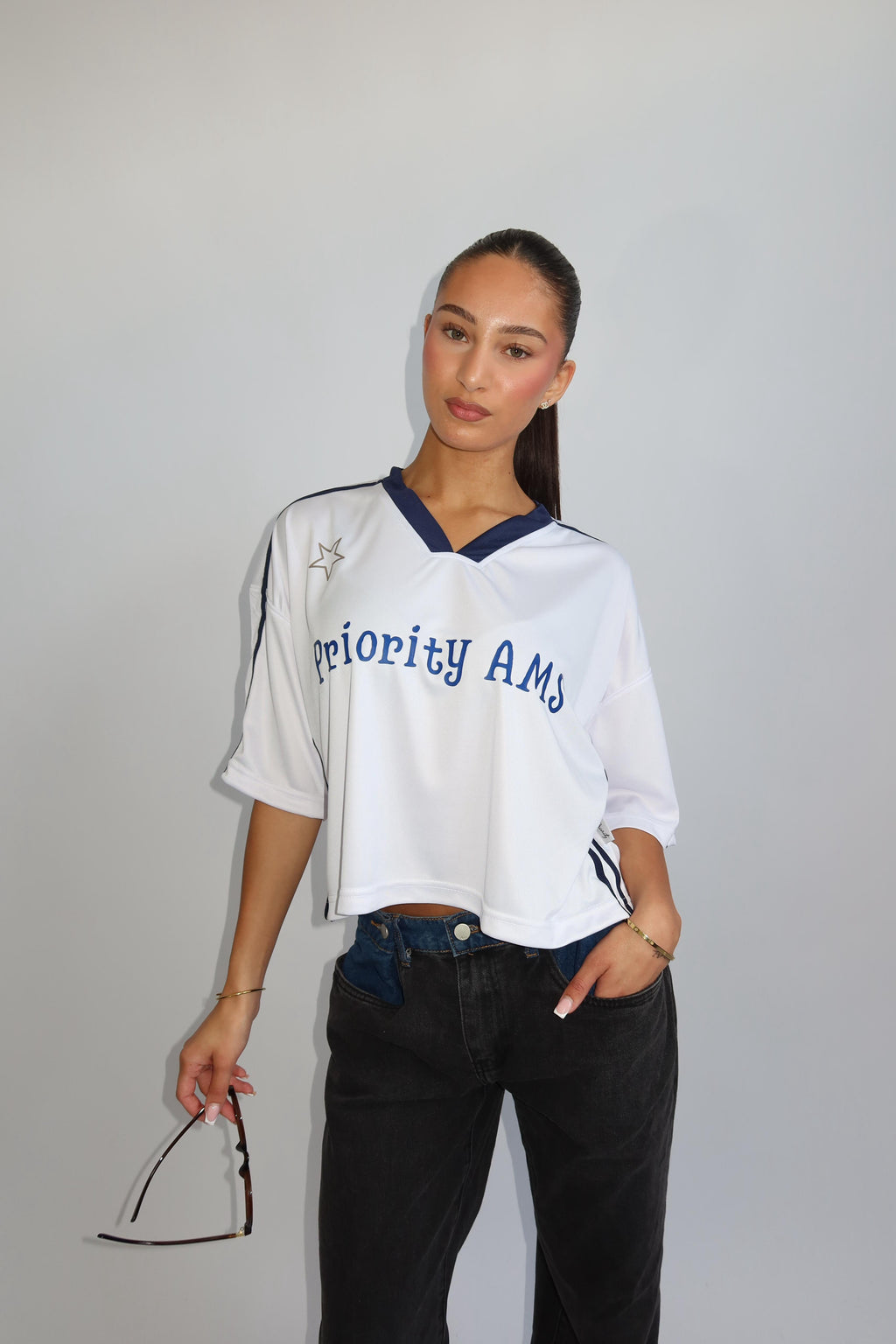 PRIORITY POLO JERSEY NAVY/WHITE