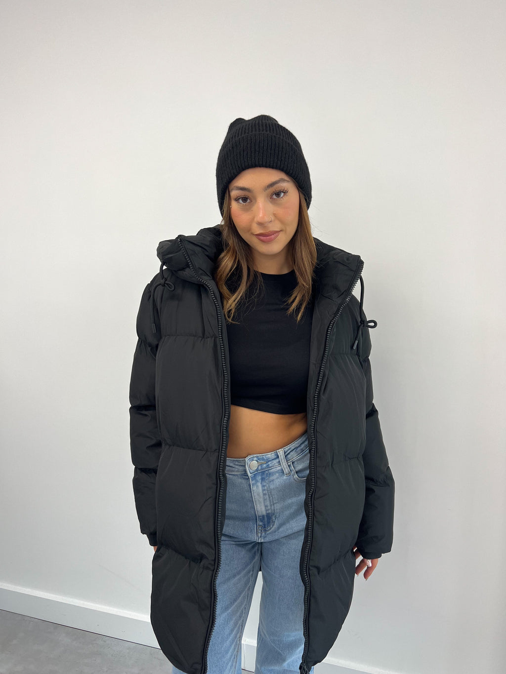 MIDI-PUFFERMANTEL SCHWARZ