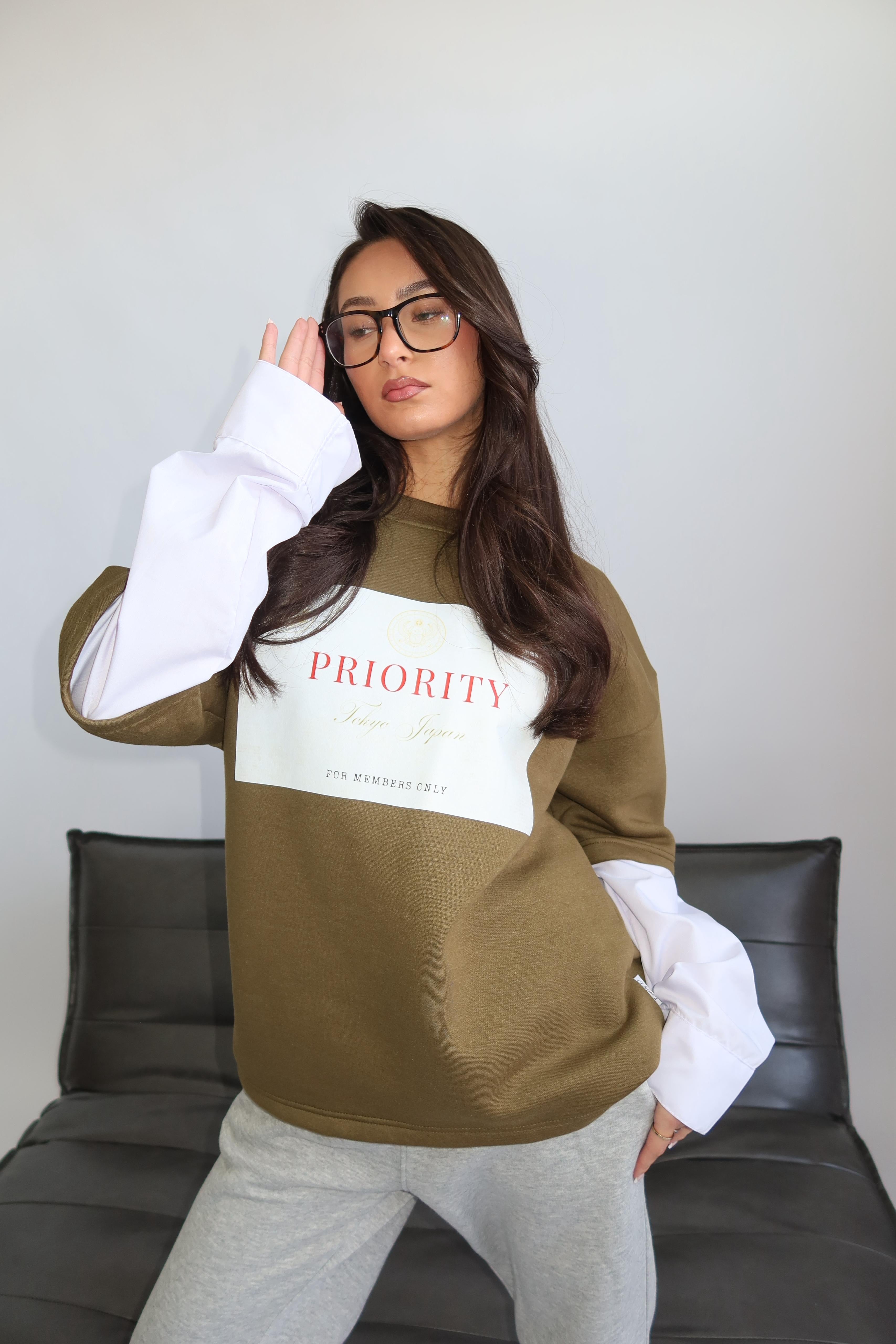 PRIORITY STUDIOS SWEAT LONGSLEEVE GREEN