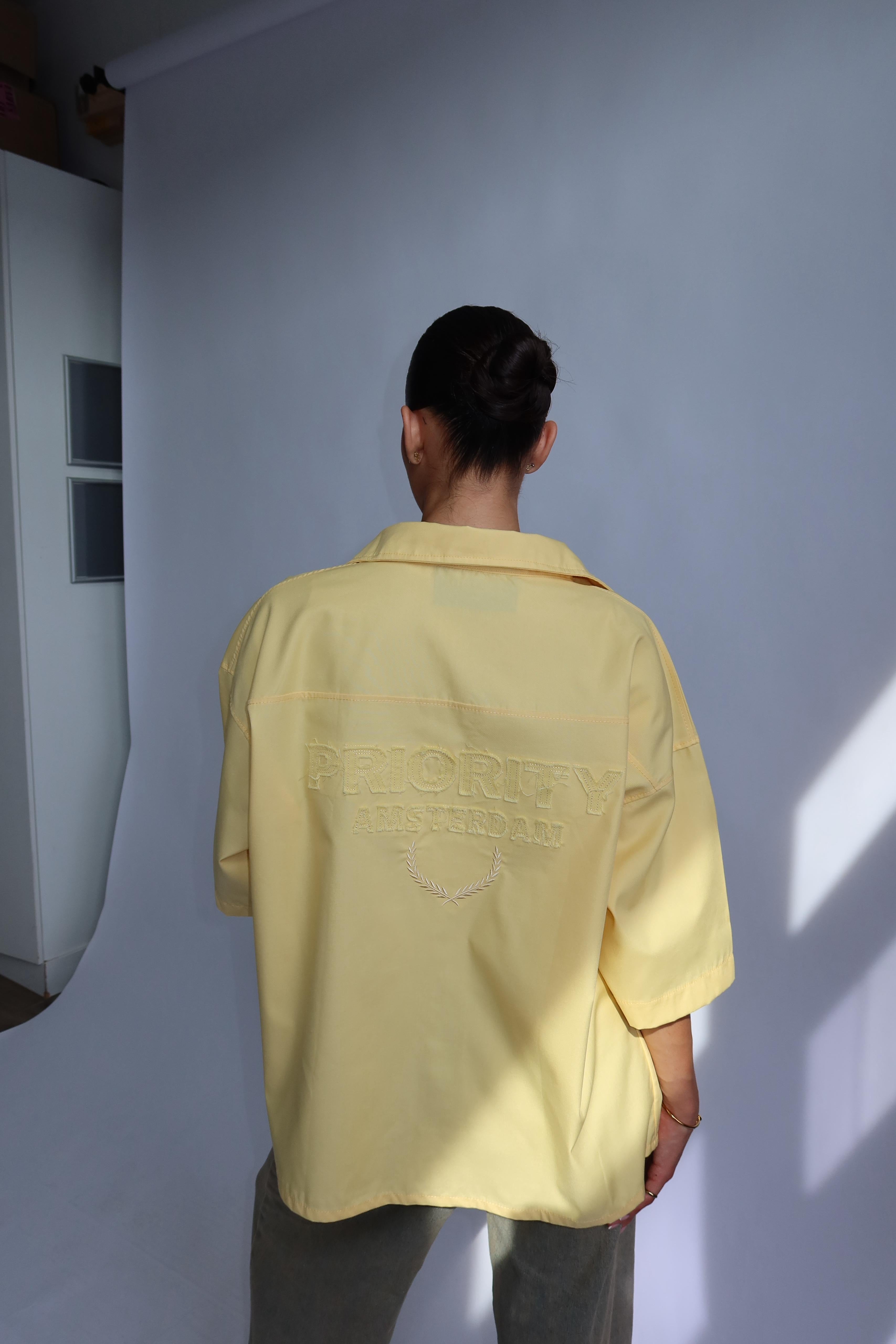 PRIORITY AMSTERDAM BOYFRIEND BLOUSE BUTTER YELLOW