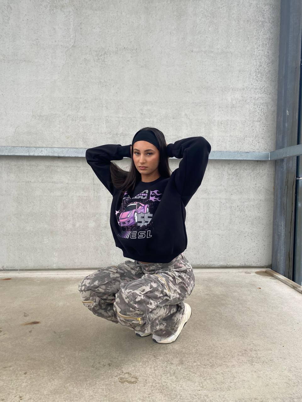 LIMITED EDITION MOTORSPORT SWEATER BLACK/PURPLE