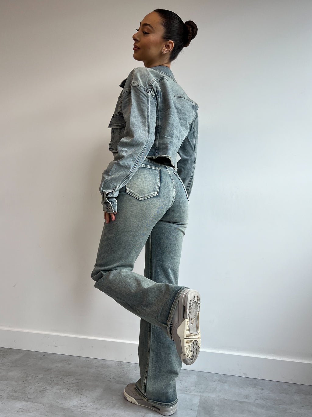 Dehnbare Jeans in Vintage-Waschung