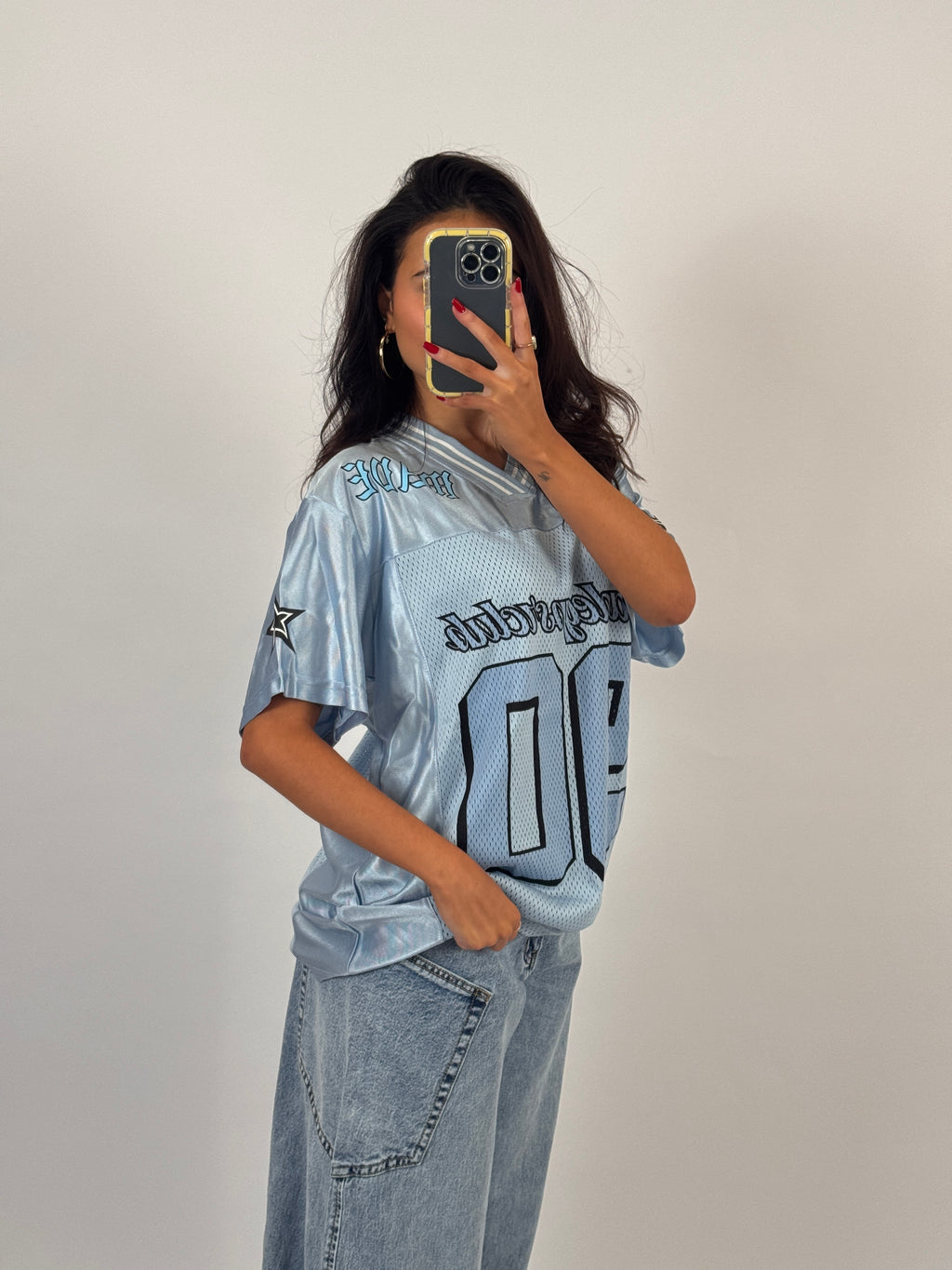 BABYBLUE CHROME JERSEY SIZE M