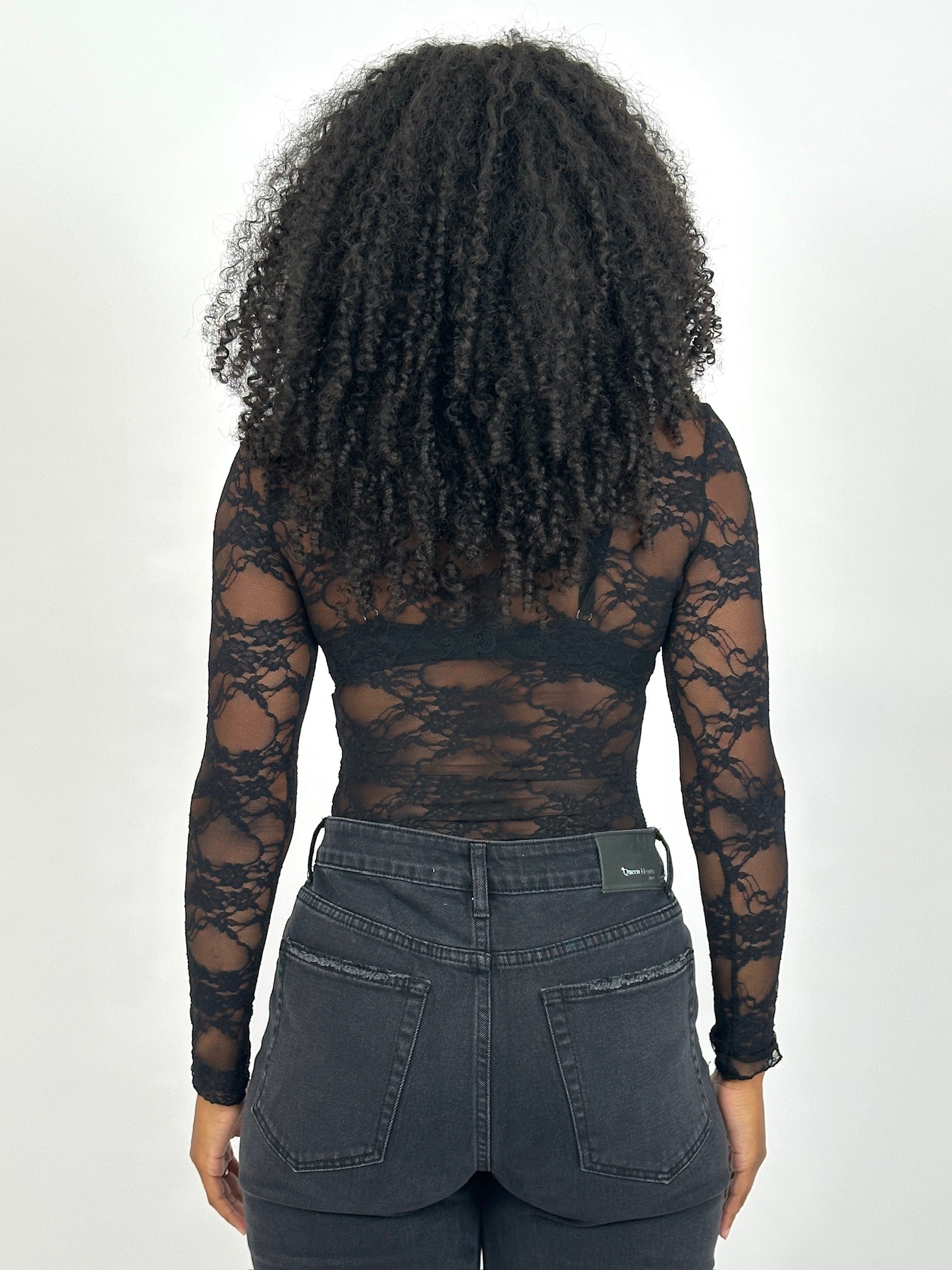 LIA LACE BODYSUIT BLACK