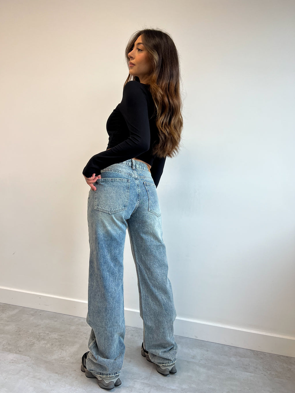 1004 Vintage-Jeans mit mittlerer Taille