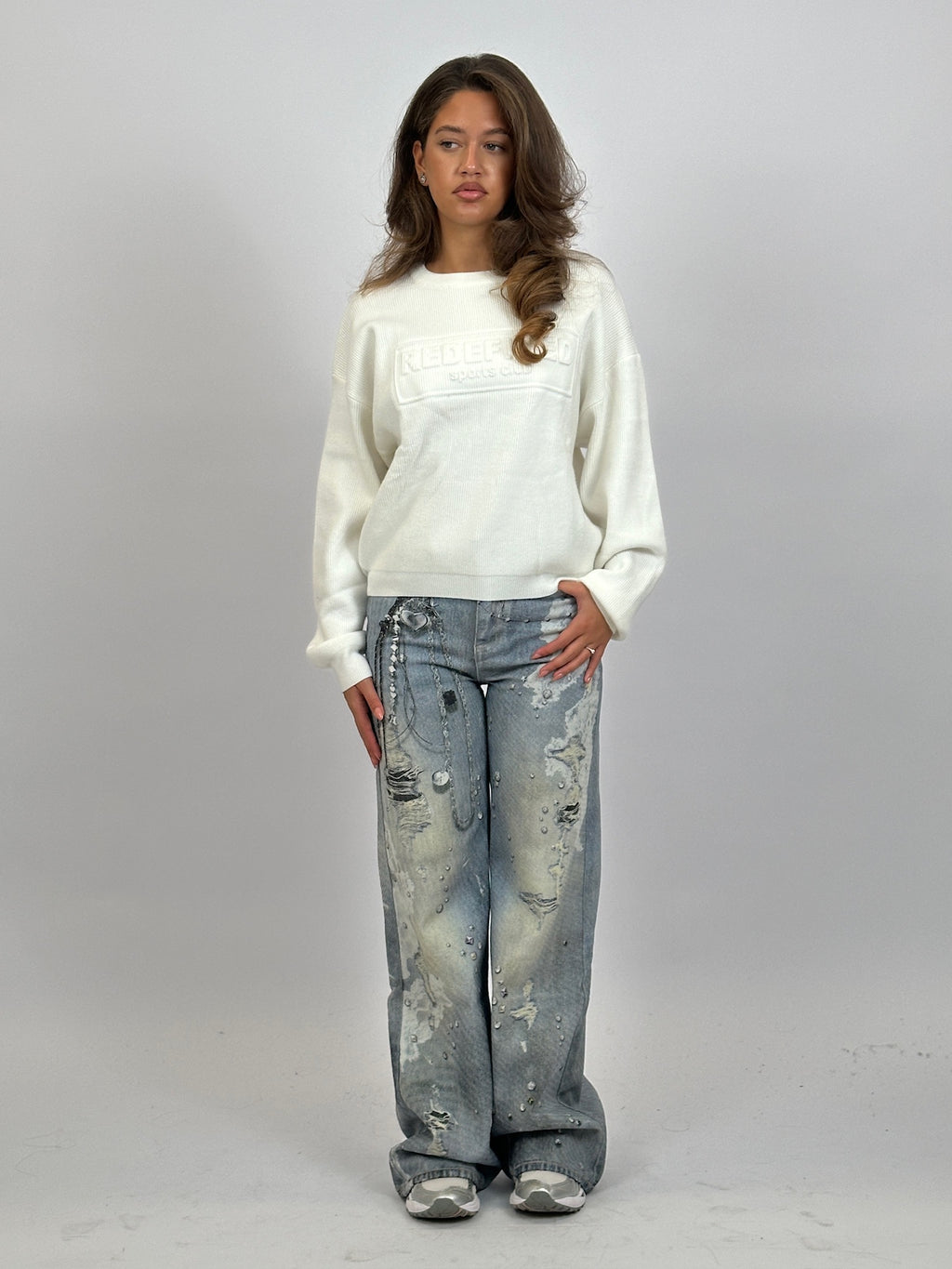 REDEFINED RIBBED KNIT WHITE