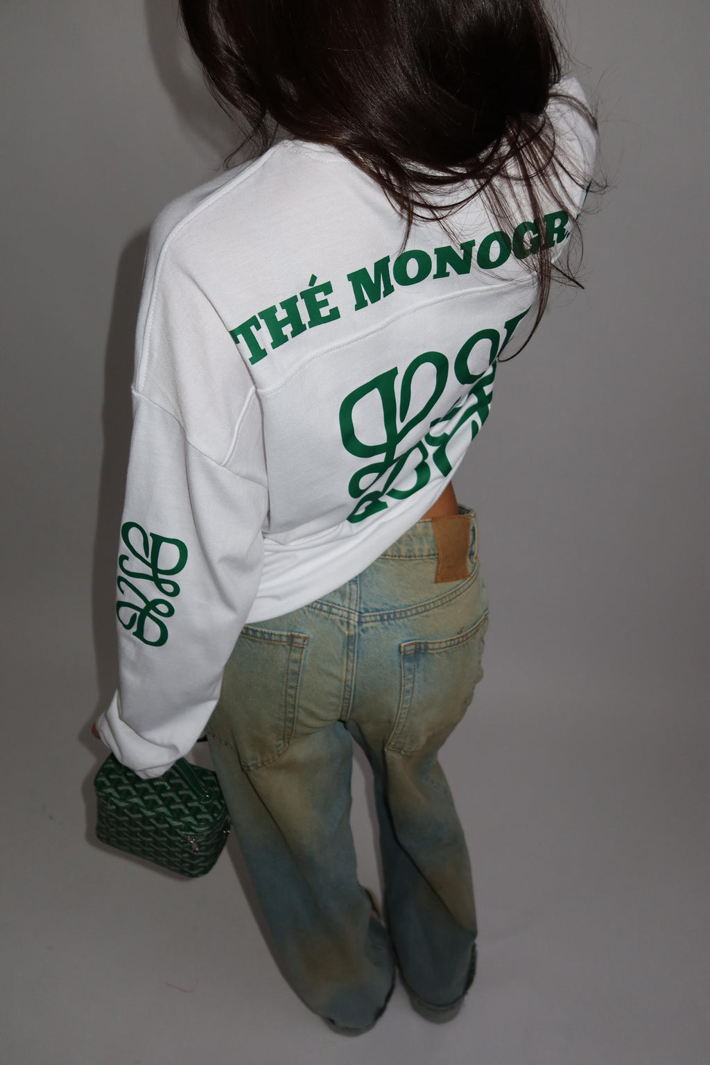 MONOGRAM LONGSLEEVE WHITE/GREEN
