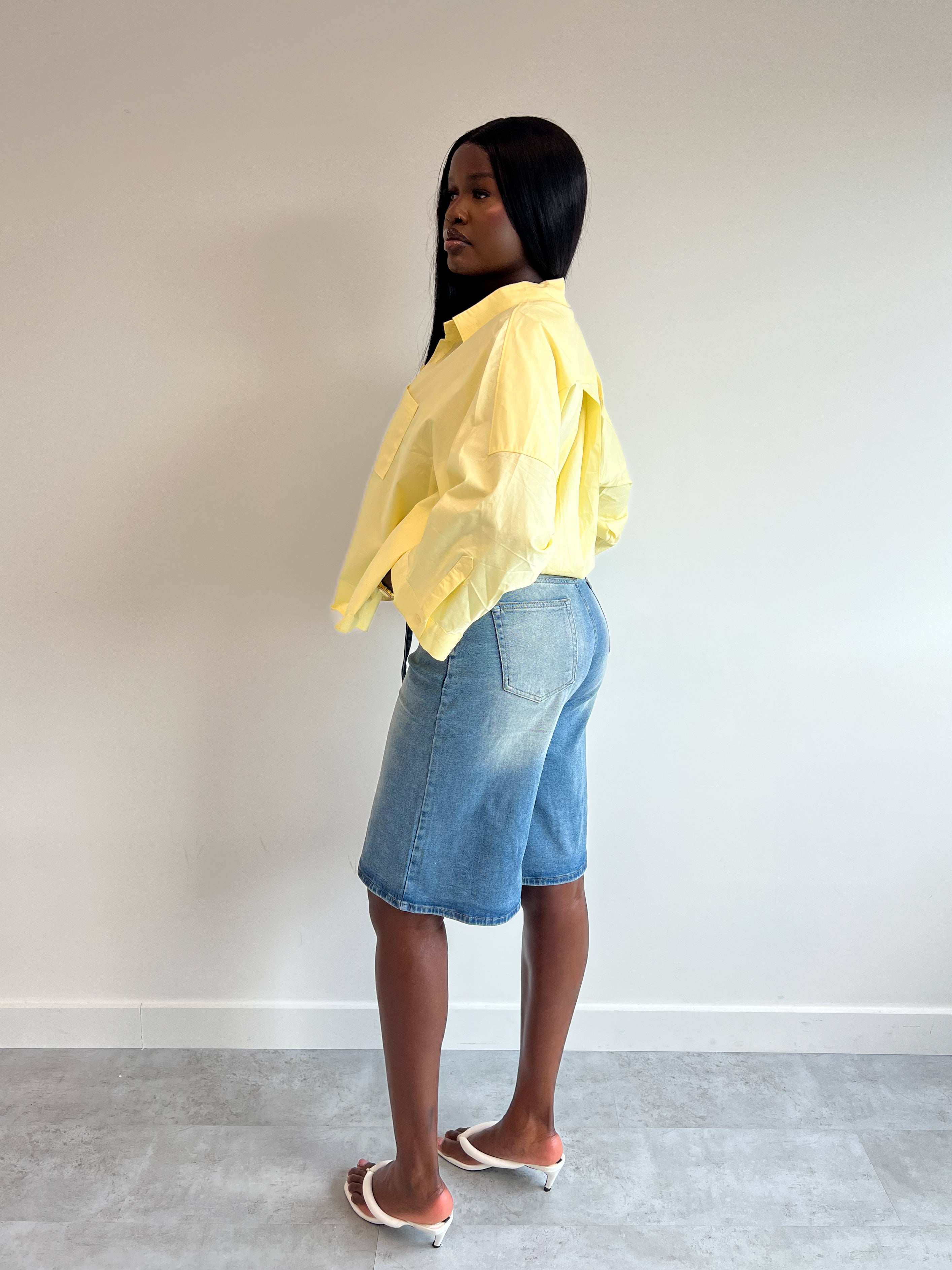 OVERSIZED POCKET SHIRT YELLOW