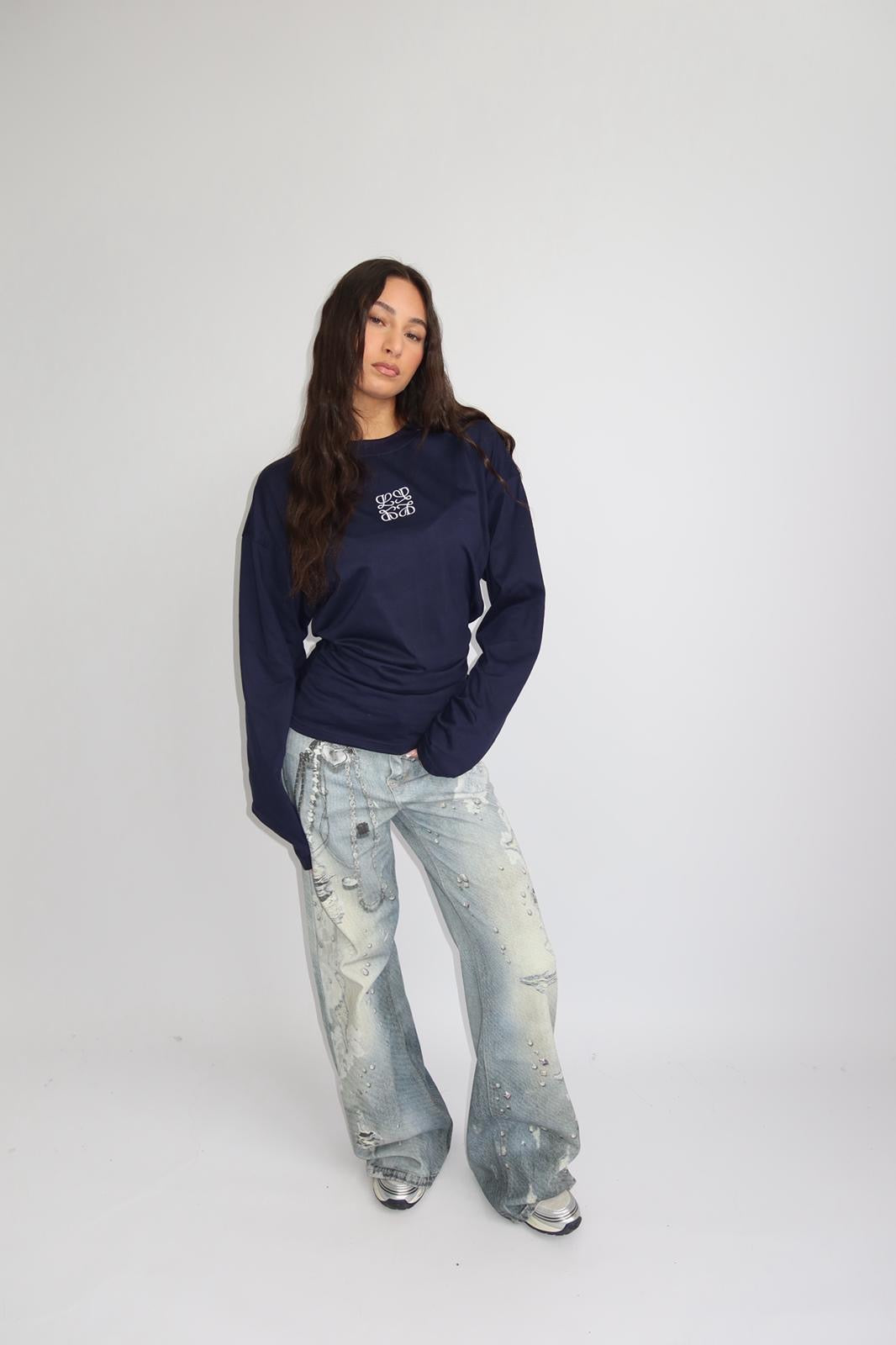 PRIORITY SNATCHED LONGSLEEVE NAVY