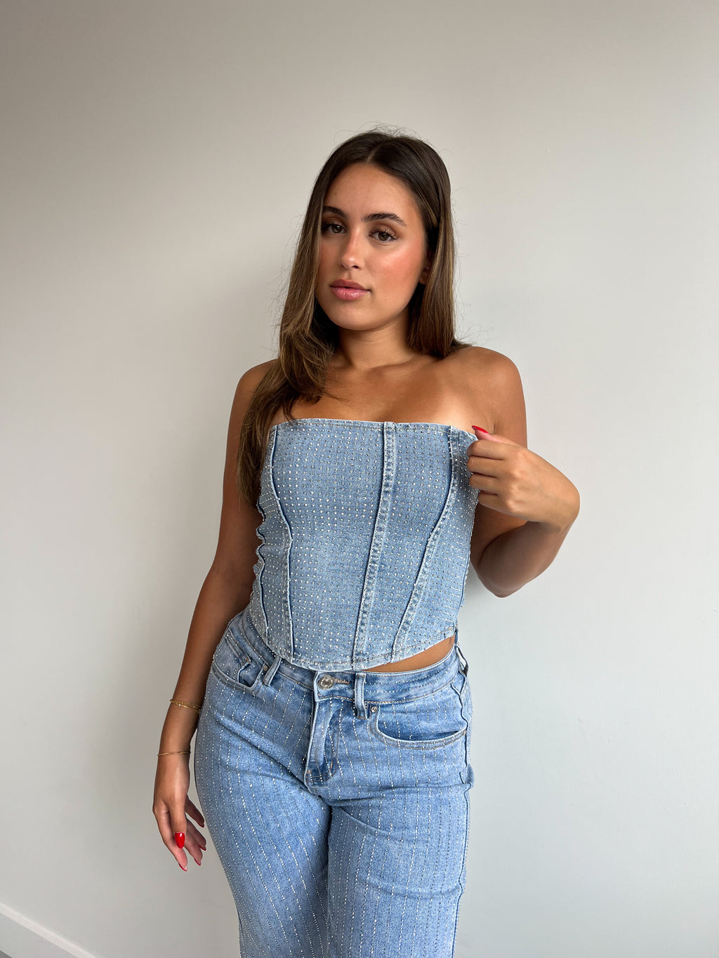 STRETCH-KORSETT AUS STRASS