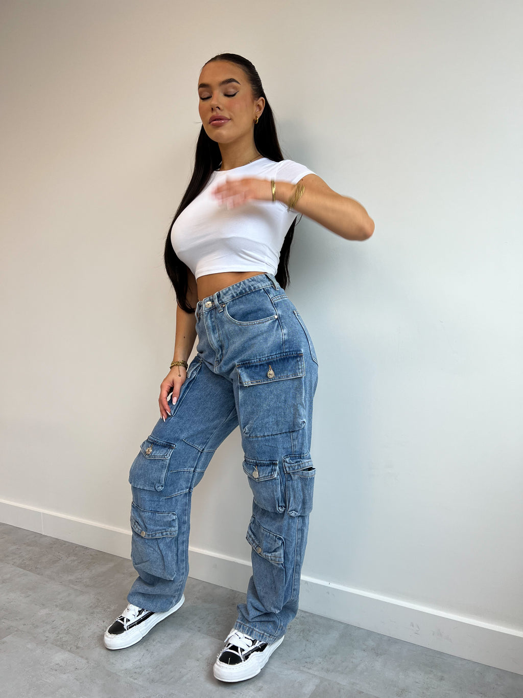 Von Attico inspirierte Cargotasche mit mehreren Taschen