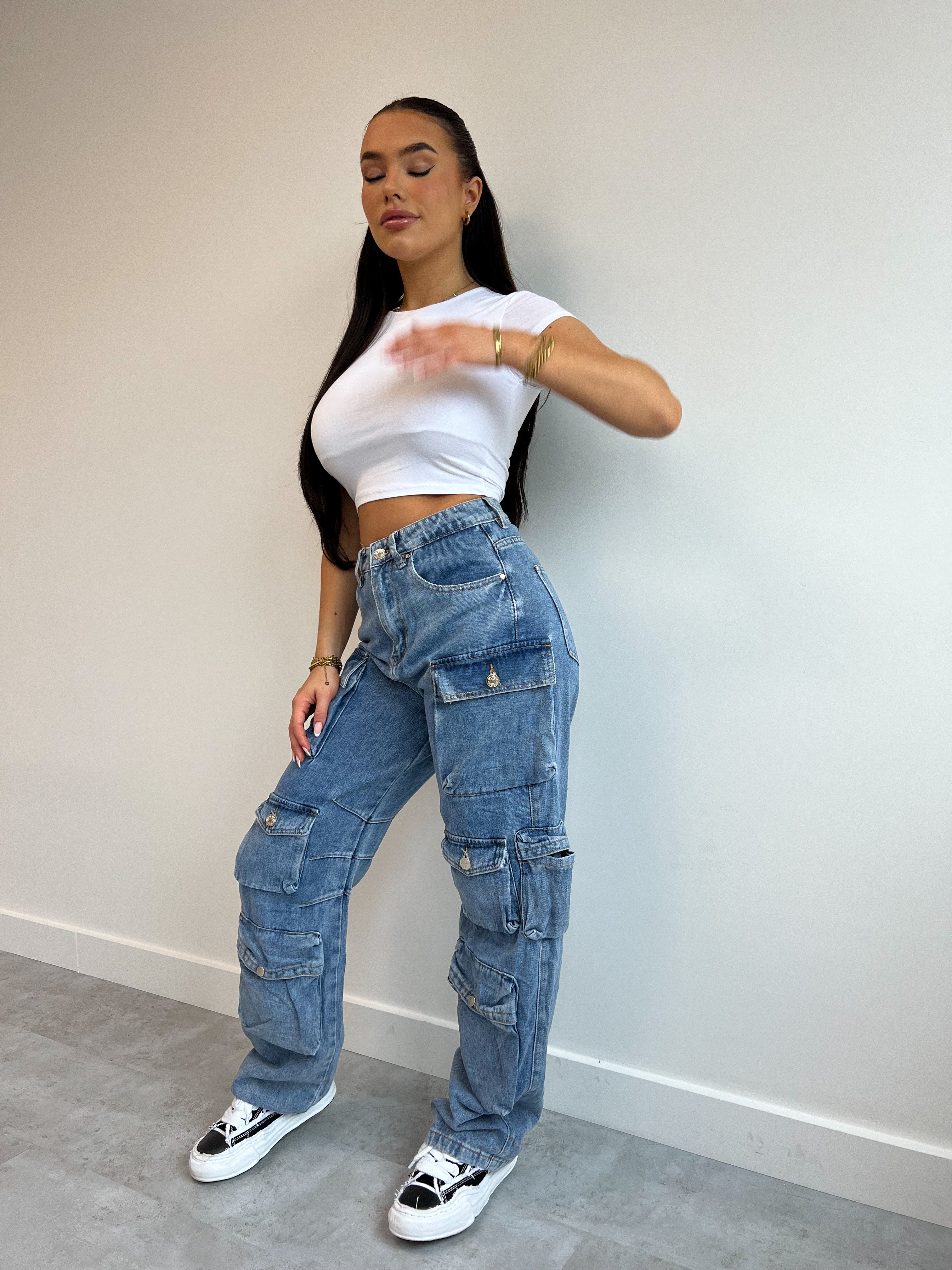 Von Attico inspirierte Cargotasche mit mehreren Taschen