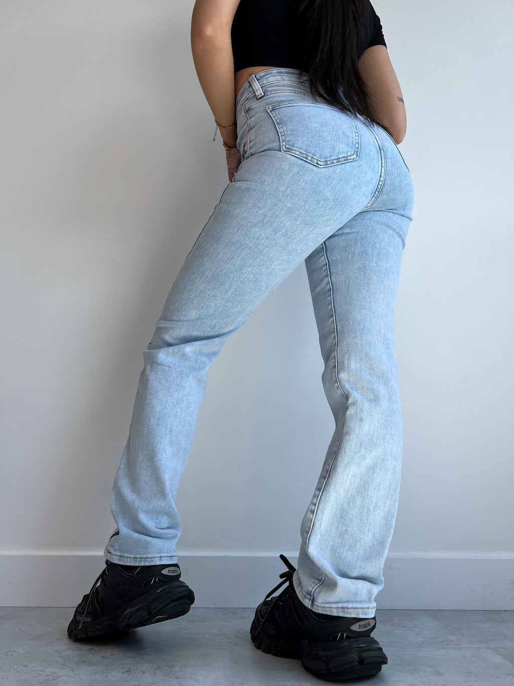 Dehnbare JEANS AUS STRASS-STERNEN