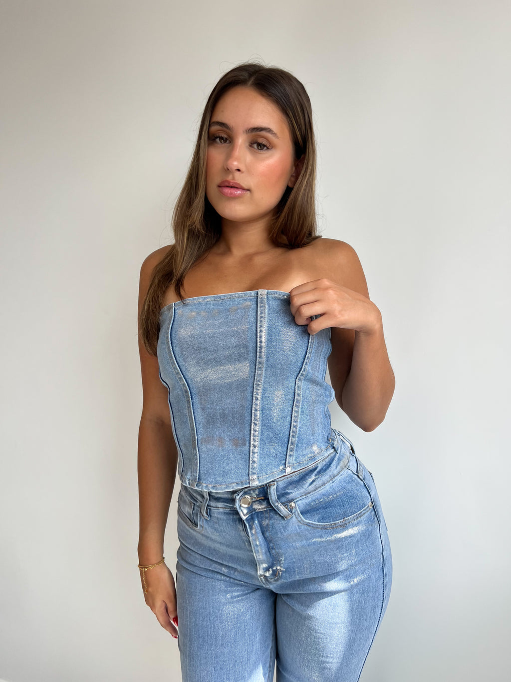 METALLIC STRETCH CORSET