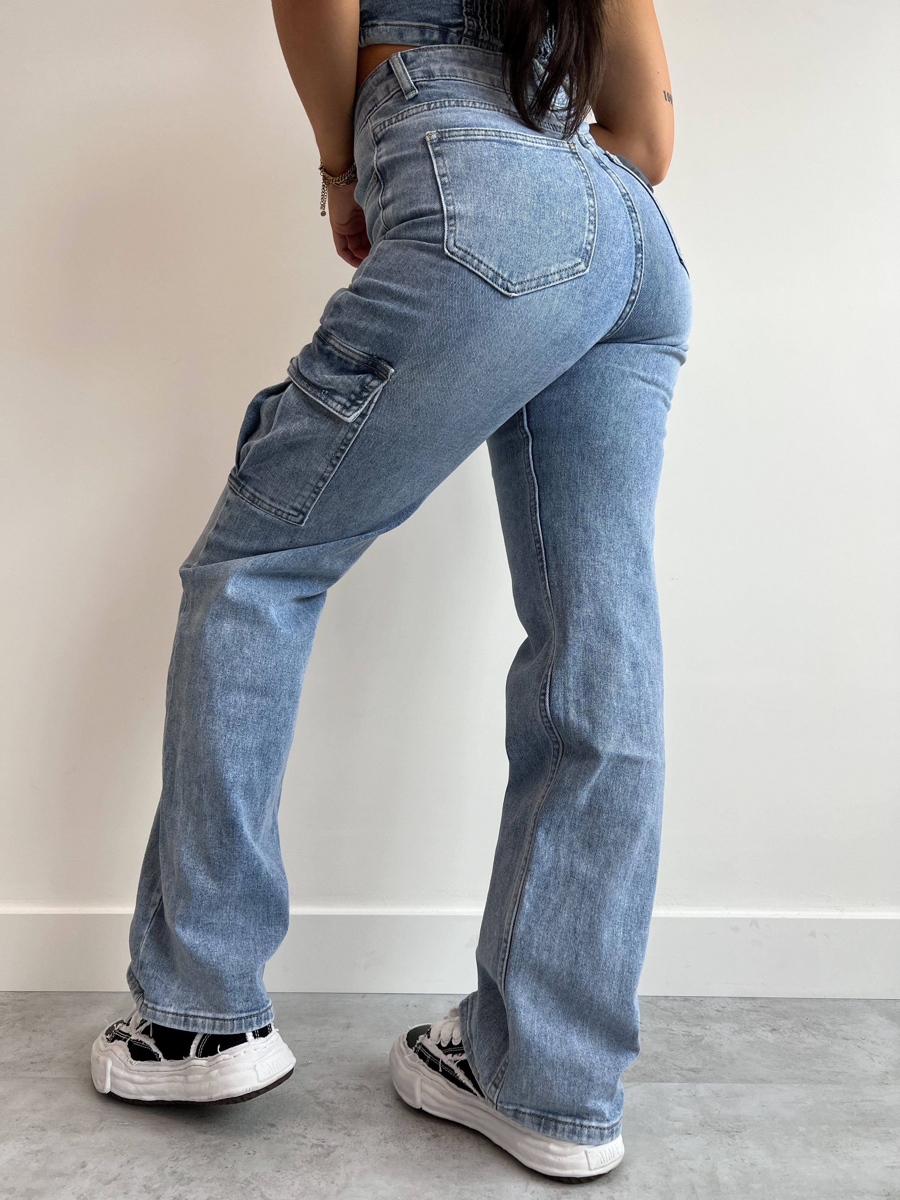 CARGO DENIM LIGHT BLUE