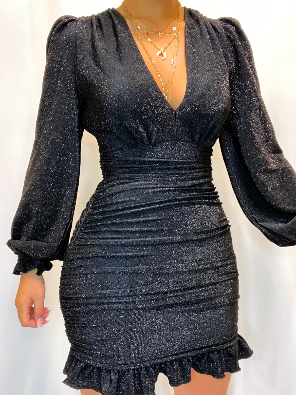 OLIVIA LUREX-KLEID SILBER