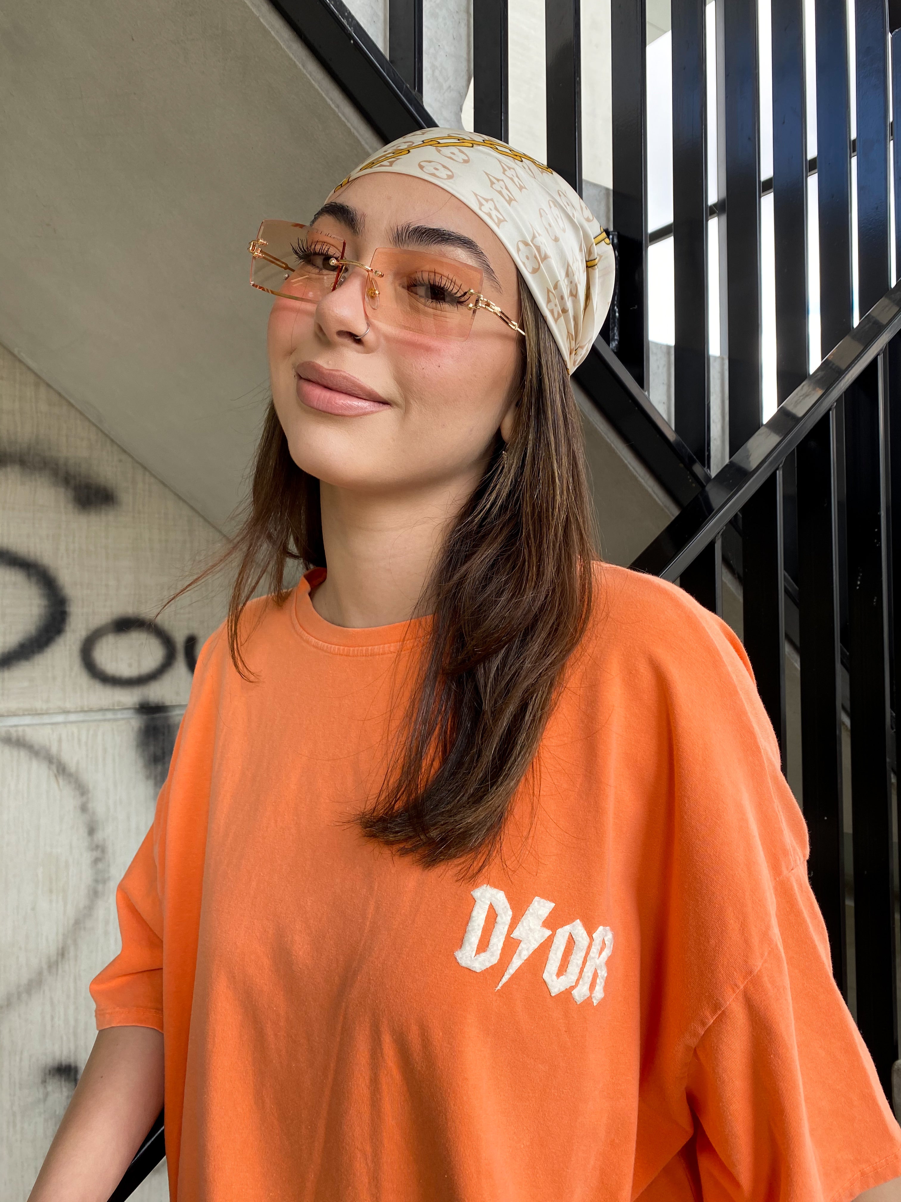 CARTI SUNNIES PEACH/ORANGE - Femmefatalefashion.nl