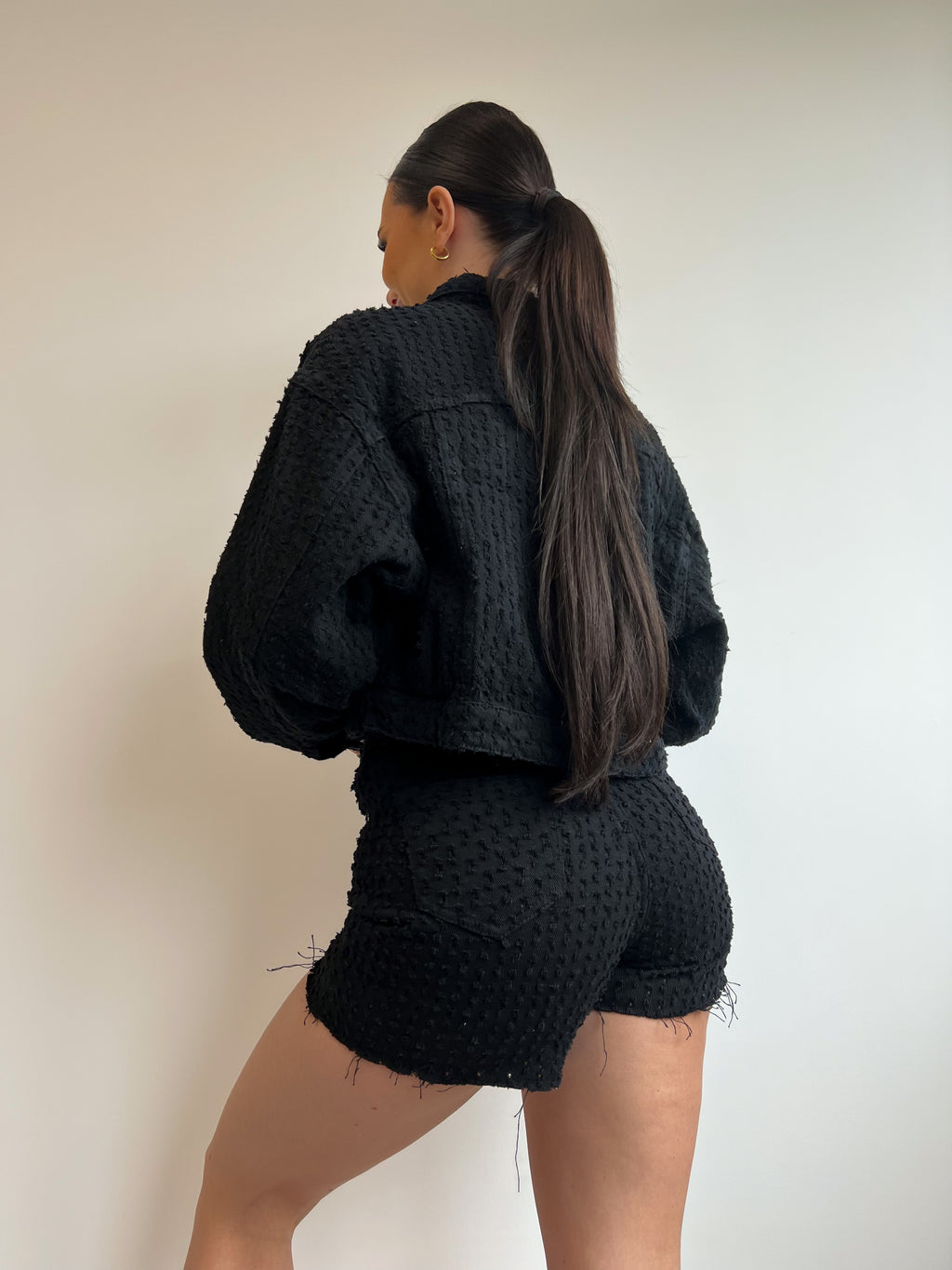 MUSTER JEANS KURZ SCHWARZ